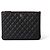 Chanel Clutch Caviar Silver New Nero