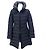 Moncler Flamette Lange Daunenjacke Navy - Ansicht 4