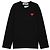 Comme Des Garcons Langarm-T-Shirt mit rotem Patch Schwarz - Ansicht 2