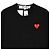 Comme Des Garcons Langarm-T-Shirt mit rotem Patch Schwarz - Ansicht 4