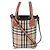 Burberry Mini borsa tote in pelle London Vintage Check da donna (Beige)