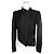 Helmut Lang Black Ramskin Asymmetrical Short Jacket