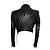 Helmut Lang Black Ramskin Asymmetrical Short Jacket - view 2