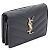 Saint Laurent Kompakter Kartenhalter mit Monogramm in Gold Schwarz - Ansicht 2
