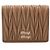 Miu Miu Cartera de piel napa acolchada Castaño