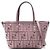Fendi Borsa Roll Mini in jacquard di velluto FF Rosso