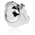 Balenciaga Anello Sigillo Logo Argento  - vista 4
