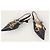 Gucci Scarpe slingback con morsetto in pelle nera Nero - vista 3