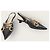 Gucci Scarpe slingback con morsetto in pelle nera Nero - vista 4
