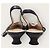 Gucci Scarpe slingback con morsetto in pelle nera Nero - vista 7