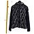 Jaqueta acolchoada com capuz de malha de lã Moncler Preto - vista 3