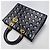 Dior Bolsa Tote Lady Black Patent Cannage Gold Hardware (Excelente, Large) Preto - vista 11