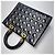 Dior Bolsa Tote Lady Black Patent Cannage Gold Hardware (Excelente, Large) Preto - vista 13