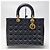 Dior Bolsa Tote Lady Black Patent Cannage Gold Hardware (Excelente, Large) Preto - vista 2