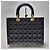 Dior Bolsa Tote Lady Black Patent Cannage Gold Hardware (Excelente, Large) Preto - vista 8