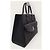 Louis Vuitton Borsa Tote Lockme Black Silver MM Nero - vista 3