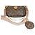 Louis Vuitton Borsa a tracolla Multi Pochette Accessoires in tela Monogram rosa LV - vista 2