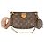 Louis Vuitton Borsa a tracolla Multi Pochette Accessoires in tela Monogram rosa LV - vista 6