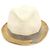 Brunello Cucinelli Zweifarbiger Stroh-Fedora-Hut Braun