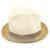 Brunello Cucinelli Zweifarbiger Stroh-Fedora-Hut Braun - Ansicht 2