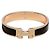 Hermès Bracciale stretto con chiusura a T in oro rosa e nero