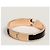 Hermès Bracciale stretto con chiusura a T in oro rosa e nero - vista 3