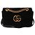 Gucci Mini borsa a tracolla GG Marmont in velluto Nero