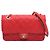 Chanel Borsa a tracolla con patta CC Logo Happy in scamosciato e velluto con cuciture Rosso - vista 10