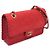 Chanel Borsa a tracolla con patta CC Logo Happy in scamosciato e velluto con cuciture Rosso - vista 11