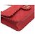 Chanel Borsa a tracolla con patta CC Logo Happy in scamosciato e velluto con cuciture Rosso - vista 15