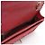 Chanel Borsa a tracolla con patta CC Logo Happy in scamosciato e velluto con cuciture Rosso - vista 17