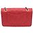 Chanel Borsa a tracolla con patta CC Logo Happy in scamosciato e velluto con cuciture Rosso - vista 4