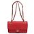 Chanel Borsa a tracolla con patta CC Logo Happy in scamosciato e velluto con cuciture Rosso - vista 5