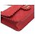 Chanel Borsa a tracolla con patta CC Logo Happy in scamosciato e velluto con cuciture Rosso - vista 6