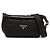Saffiano Borsa Bike in Nylon Trapuntato Prada con Patch Logo Triangolo Nero