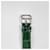 Hermès Montre Heure pour Femme Petit Modèle Argentée avec Diamants et Bracelet Alligator Vert  - vue 7