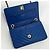 Chanel Borsa a tracolla CC Lambskin WOC con motivo Chevron e catena Blu - vista 11