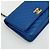 Chanel Borsa a tracolla CC Lambskin WOC con motivo Chevron e catena Blu - vista 6