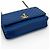 Chanel Borsa a tracolla CC Lambskin WOC con motivo Chevron e catena Blu - vista 8