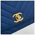 Chanel Borsa a tracolla CC Lambskin WOC con motivo Chevron e catena Blu - vista 9