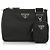 Prada Borsa a tracolla in Tessuto con logo Triangle - vista 2