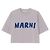 Marni T-shirt court à manches courtes avec logo pour femme Argenté - vue 3