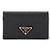 Prada Tarjetero Saffiano Logo Triángulo Negro