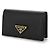Prada Tarjetero Saffiano Logo Triángulo Negro - vista 6
