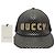 Gucci Boné de malha com logotipo Black Star Lettering Preto