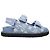 Louis Vuitton Sandali piatti in denim con velcro Monogram Paseo Blu