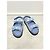 Louis Vuitton Sandali piatti in denim con velcro Monogram Paseo Blu - vista 2