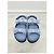 Louis Vuitton Sandali piatti in denim con velcro Monogram Paseo Blu - vista 5