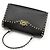 Valentino Piccola borsa a tracolla con manico singolo in pelle nera e Rockstud dorati Nero - vista 3