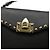 Valentino Piccola borsa a tracolla con manico singolo in pelle nera e Rockstud dorati Nero - vista 8